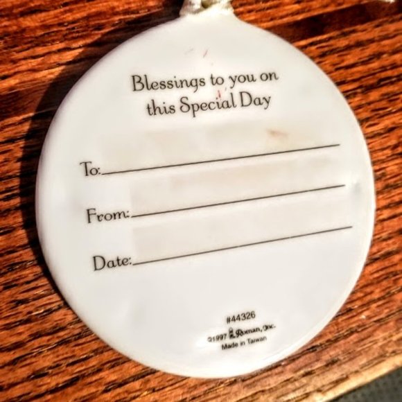 May God's Love Surround You Ceramic Name Tag - New - Picture 3 of 4